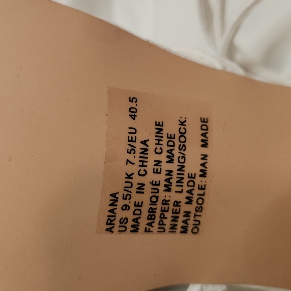 New! White chunky triangle heels ankle straps formal summer party size 9.5 - Picture 14 of 16